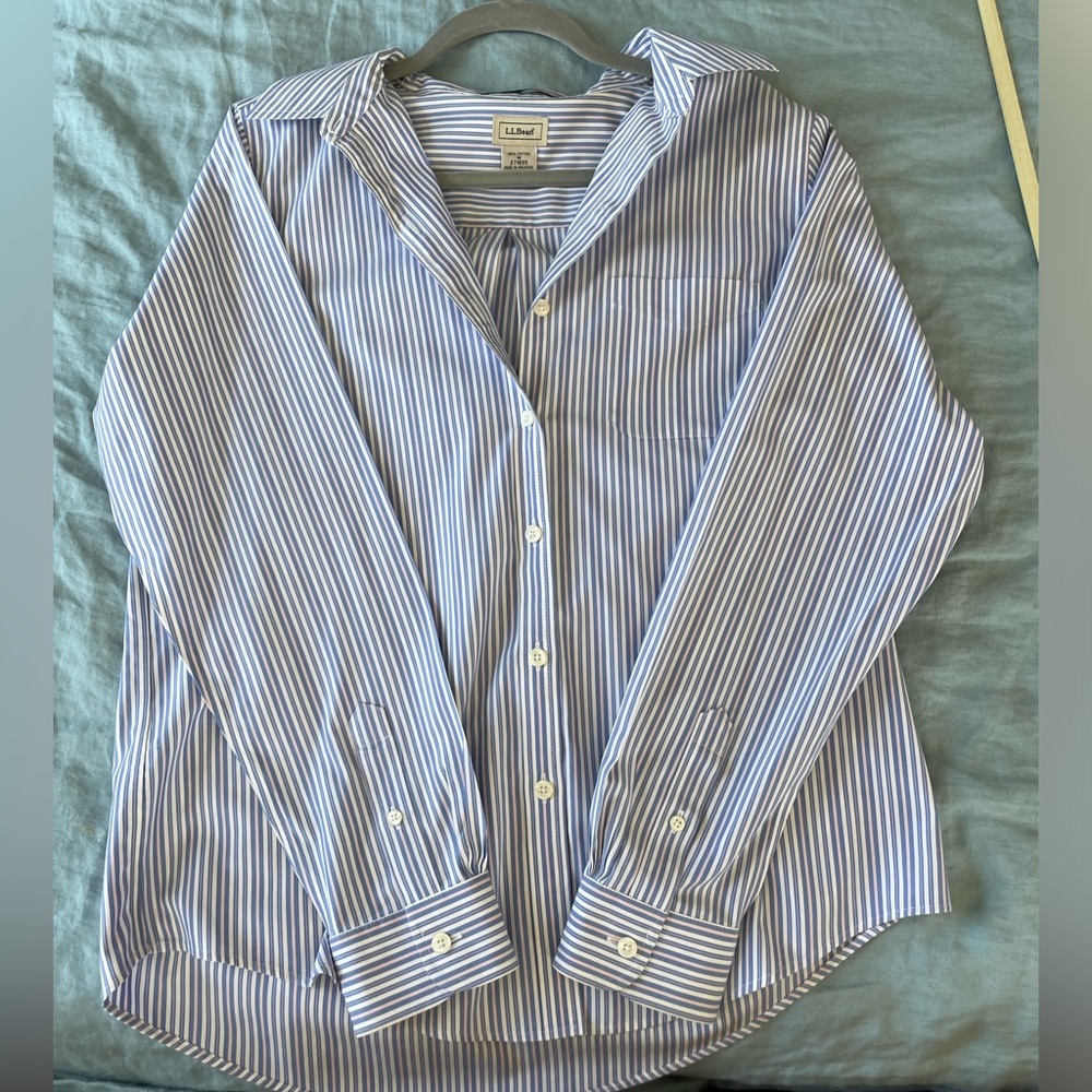 L.L. Bean Striped Button Down